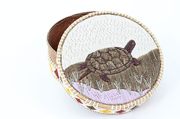 Mi'kmaq, Porcupine Quilled Basket