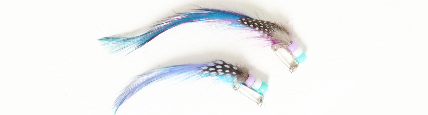 Spirit Feather Bead Brooch