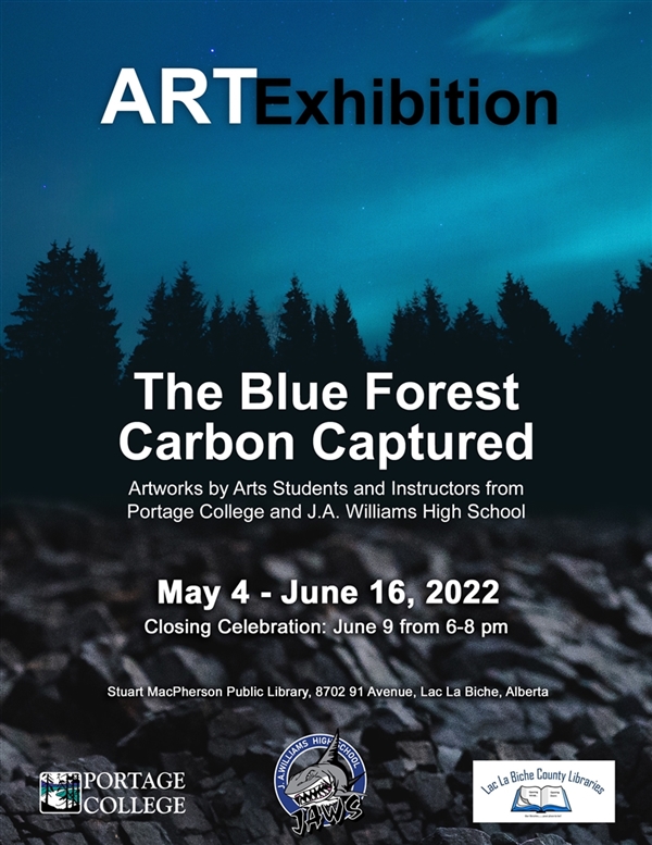 The Blue Forest Carbon Captured Art Exhibition Poster