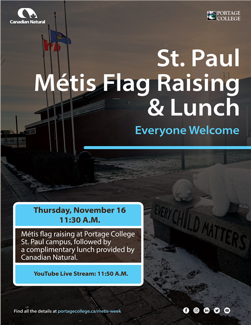 Metis Flag Raising Poster St. Paul Campus