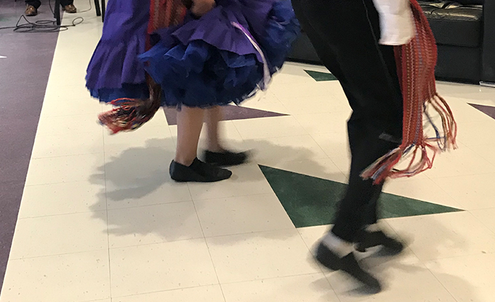 Jigging to fiddle music