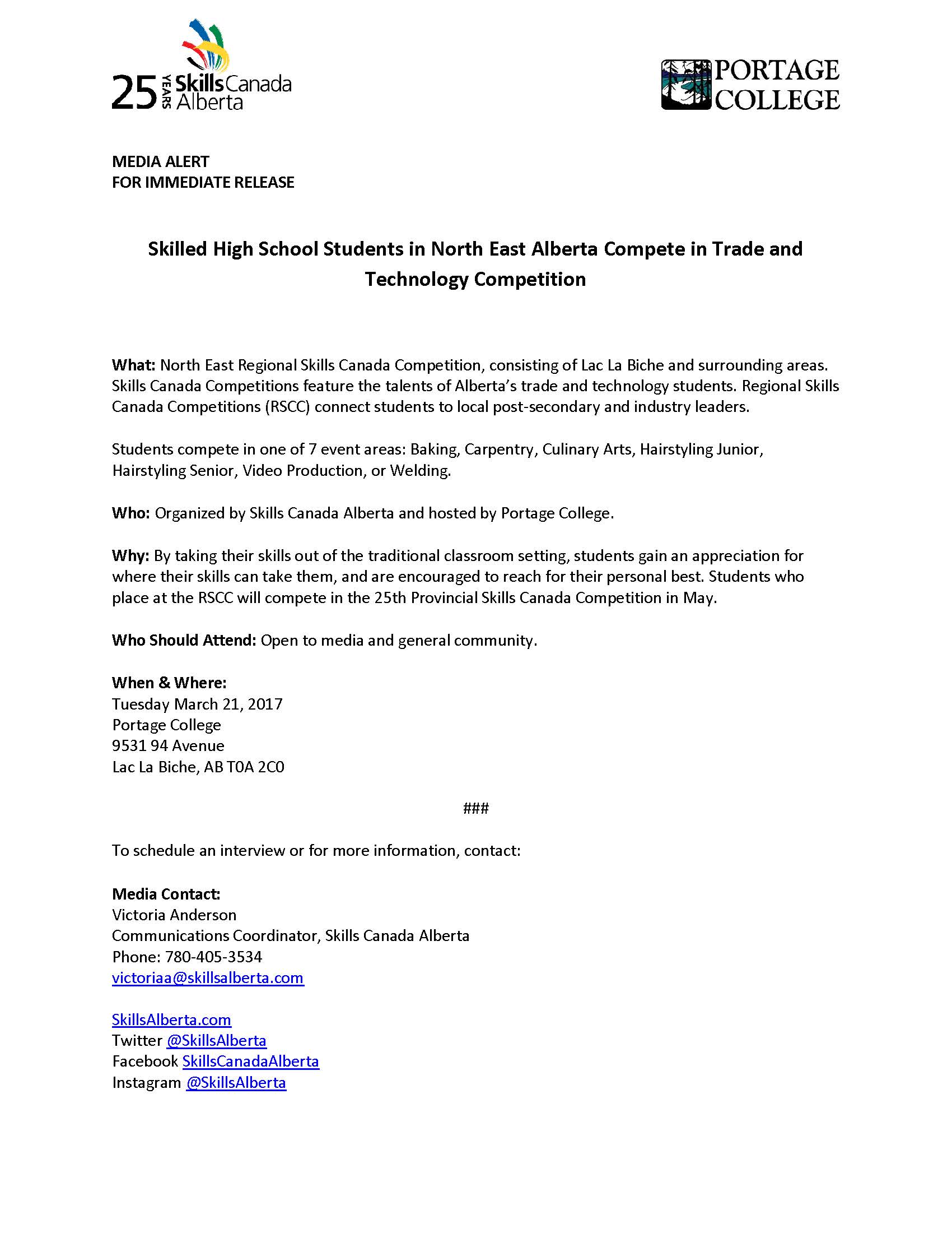 North East Regional Skills Canada Competition