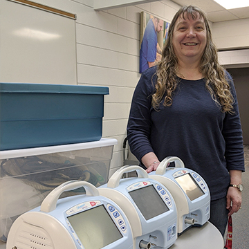 Shelley Franchuk with Ventilators