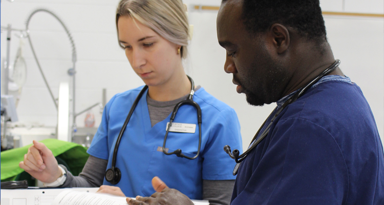 Nursing students at Portage College