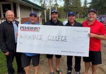 Pembina Cheque Presentation to Portage College