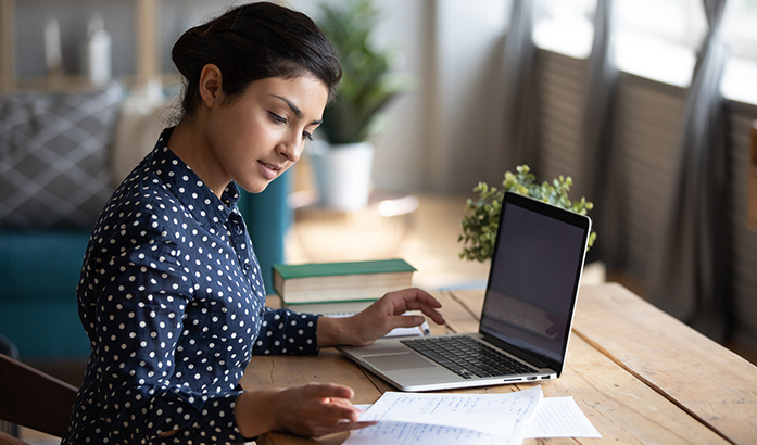 Girl at computer image