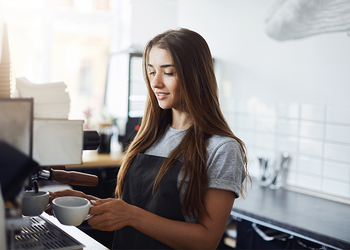 Coffee shop staff image