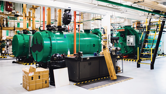 Boilers in Portage College's Boiler Room