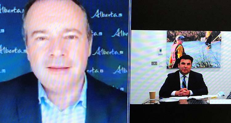 Jason Kenney and Randy Benson in Virtual Meeting Jason Kenney and Randy Benson